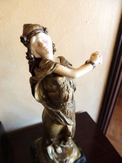 Th ophile Fran ois Somme Art Nouveau Bronze Sculpture of Heroine by Th ophile Fran ois Somme - 319311