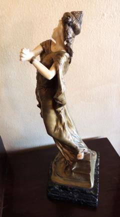 Th ophile Fran ois Somme Art Nouveau Bronze Sculpture of Heroine by Th ophile Fran ois Somme - 319312