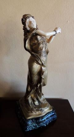 Th ophile Fran ois Somme Art Nouveau Bronze Sculpture of Heroine by Th ophile Fran ois Somme - 319313