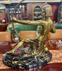 Th ophile Fran ois Somme Theophile Somme Large Art Deco Bronze Diana Huntress French - 4046303