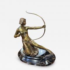 Th ophile Fran ois Somme Theophile Somme Large Art Deco Bronze Diana Huntress French - 4047877