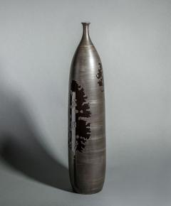 Thai Ceramic Tall Vase with Tree Design - 3686389