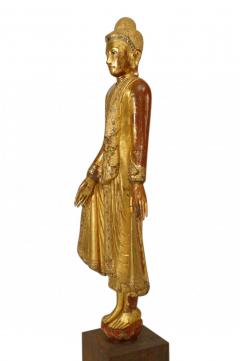 Thai Gilt Buddha Figure on Lotus - 4407745