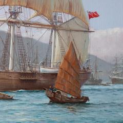 The Challenger Arrives off Kowloon Hong Kong by Rodney Charman - 1334277