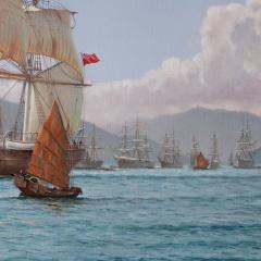 The Challenger Arrives off Kowloon Hong Kong by Rodney Charman - 1334279