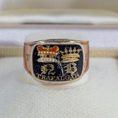 The Enamel Gold Nelson Memorial Ring Made For His Aunt Mrs Thomasine Goulty - 1242895