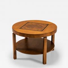 The Hague School Round Coffee In Oak Walnut And Ebony Netherlands 1930s - 3152167