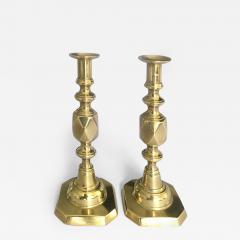 The King of Diamonds Brass Candlesticks a Pair - 3310286