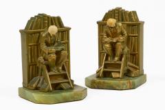 The Librarian or Scholar on Library Steps Bookends - 4646726