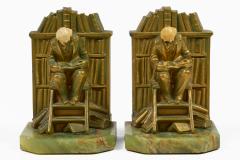 The Librarian or Scholar on Library Steps Bookends - 4646728