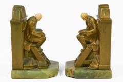 The Librarian or Scholar on Library Steps Bookends - 4646730