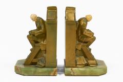 The Librarian or Scholar on Library Steps Bookends - 4646731