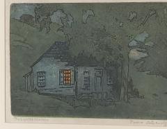 The Lighted Window Lithograph by Pedro de Lemos circa 1920 - 3698843