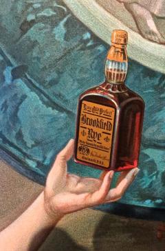 The Meek Company Coshocton Ohio Brookfield Rye Tin Advertising Sign American Circa 1901 - 275258