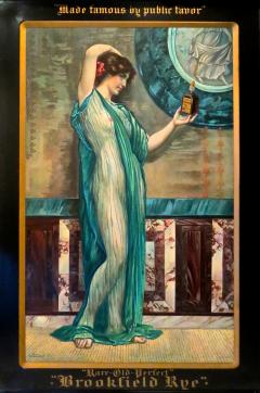 The Meek Company Coshocton Ohio Brookfield Rye Tin Advertising Sign American Circa 1901 - 282192