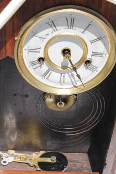 The New Haven Clock Company Antique Rosewood New Haven Clock Co Mantle Clock - 4215244