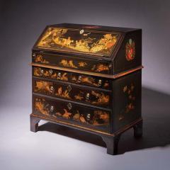 The Sir William Stephenson 18th Century George II Lacquer Chinoiserie Bureau - 4040059