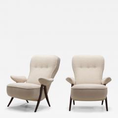 Theo Ruth Pair of Theo Ruth Model 105 Hairpin Armchairs for Artifort Netherlands 1950s - 3925615