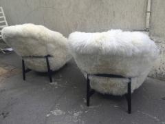 Theo Ruth Theo Ruth for Artifort 1950s Chairs Newly Covered in Sheep Fur - 366899