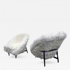 Theo Ruth Theo Ruth for Artifort 1950s Chairs Newly Covered in Sheep Fur - 367771