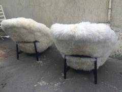 Theo Ruth Theo Ruth for Artifort 1950s Chairs Newly Covered in Sheep Fur - 3364995