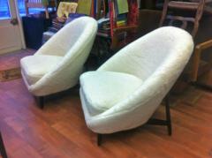 Theo Ruth Theo Ruth for Artifort 1950s Chairs Newly Reupholstered in Wool Faux Fur - 382951