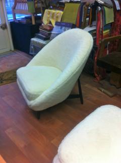 Theo Ruth Theo Ruth for Artifort 1950s Chairs Newly Reupholstered in Wool Faux Fur - 382954