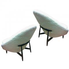 Theo Ruth Theo Ruth for Artifort 1950s Chairs Newly Reupholstered in Wool Faux Fur - 382956