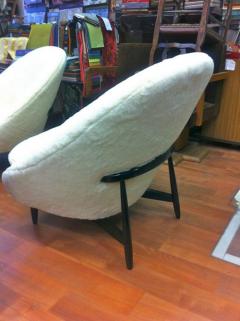 Theo Ruth Theo Ruth for Artifort 1950s Chairs Newly Reupholstered in Wool Faux Fur - 2333467