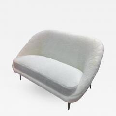 Theo Ruth Theo Ruth for Artifort 1950s Couch Newly Reupholstered in Wool Faux Fur - 367772
