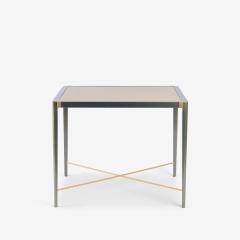 Theodore Alexander Accent Side Card Table in Green Metallic Lacquer Leather by Theodore Alexander - 4410679