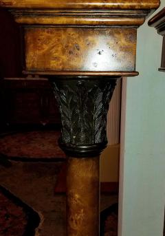 Theodore Alexander Pair of Biedermeier Style Burl Yewood and Bronze Mounted Pillars - 1707916