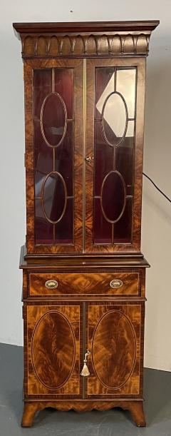 Theodore Alexander Pair of Bookcase Showcase Cabinets Theodore Alexander Althorp Mahogany - 3328654