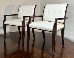 Theodore Alexander Pair of Theodore Alexander Mahogany Designer Dining Chairs - 2930753