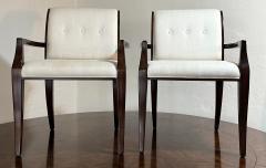 Theodore Alexander Pair of Theodore Alexander Mahogany Designer Dining Chairs - 2930754