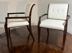 Theodore Alexander Pair of Theodore Alexander Mahogany Designer Dining Chairs - 2930762