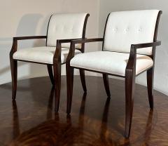 Theodore Alexander Pair of Theodore Alexander Mahogany Designer Dining Chairs - 2930763