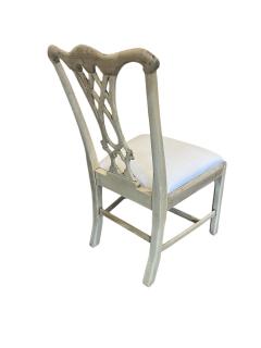 Theodore Alexander Set of 8 Bleached Mahogany Theodore Alexander Rococo Style Chippendale Chairs - 4347932