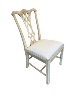 Theodore Alexander Set of 8 Bleached Mahogany Theodore Alexander Rococo Style Chippendale Chairs - 4347933
