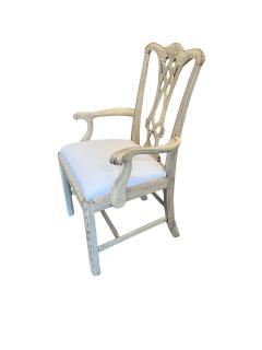 Theodore Alexander Set of 8 Bleached Mahogany Theodore Alexander Rococo Style Chippendale Chairs - 4347935