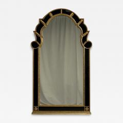 Theodore Alexander Theodore Alexander Queene Anne Style Wall Mirror Black Glass Gilt Metal - 4598196