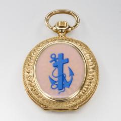 Theodore B Starr Antique Pocket Watch Enamel 18kt Gold Vacheron Constanitine manufactured - 4721633
