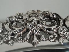 Theodore B Starr Pretty Antique Silver Tray with Scrolls Flowers by Theodore B Starr - 3761860