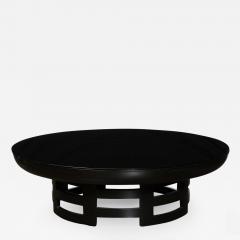 Theodore Muller Isabelle Barringer Mid Century Modern Black Lacquer Vitrolite Cocktail Table Kittinger - 1953350