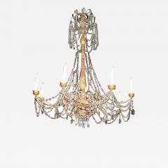 Therien Studios Italian Crystal Giltwood Chandelier - 1722359