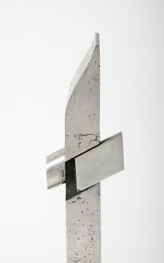 Thibaud Weisz Abstract Chromed Steel Sculpture by Thibaud Weisz France c 1950 - 3214129