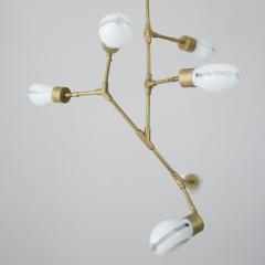 Thierry Jeannot Chandelier with articulated 1960ies Industrial Glass shades - 846230