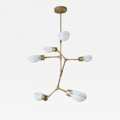 Thierry Jeannot Chandelier with articulated 1960ies Industrial Glass shades - 851760