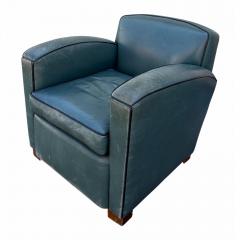 Thomas Callaway Thomas Callaway Art Deco Leather Club Chair 1 of 2 - 4648833