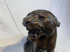 Thomas Cartier Art Deco Lioness Sculpture by Thomas Cartier Cast Zinc France circa 1930 - 1889268